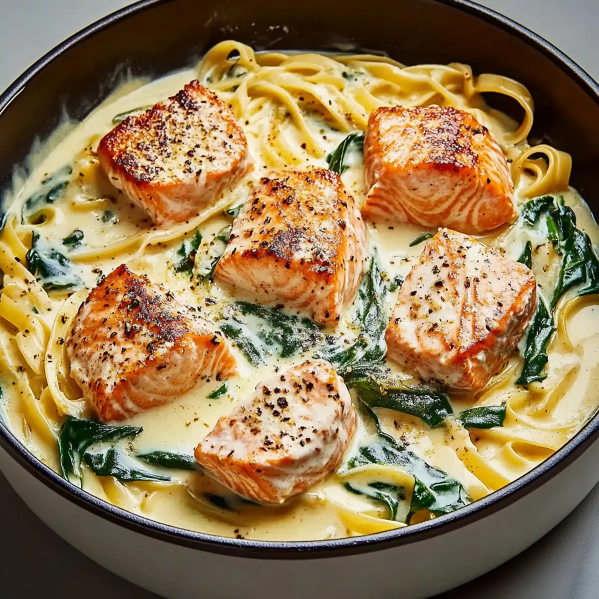Delicious Creamy Salmon Florentine in Just 30 Minutes!