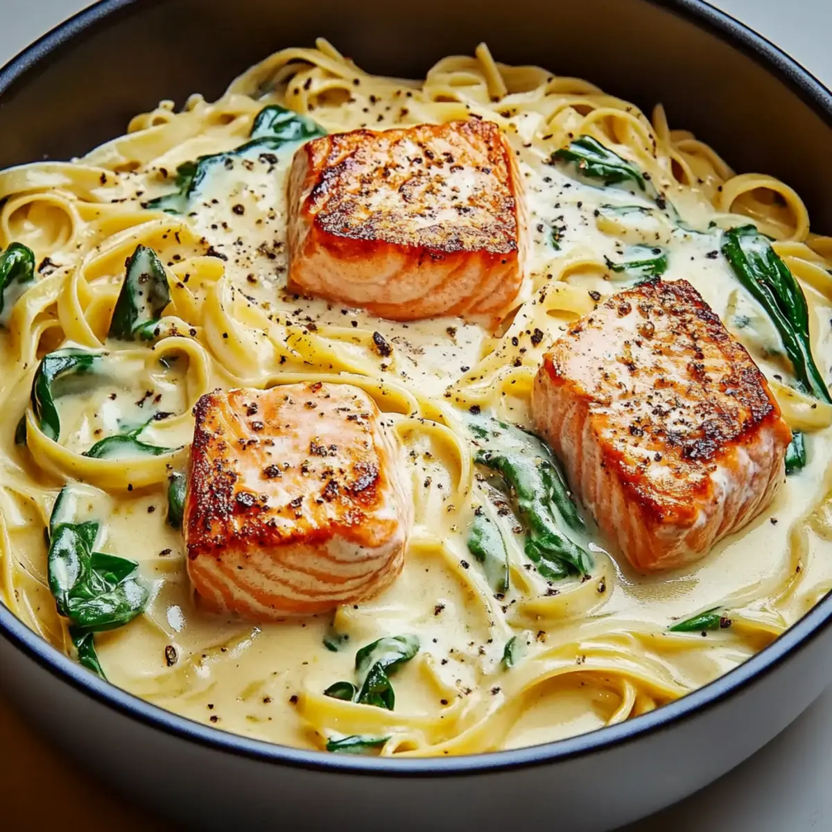 Creamy Salmon Florentine