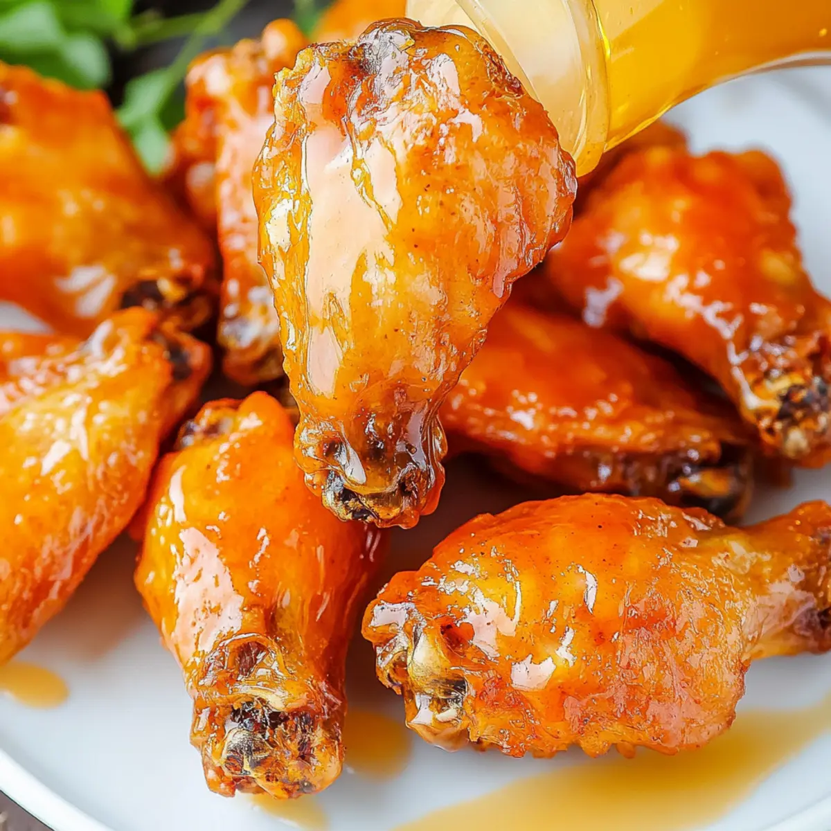 Crispy Oven Baked Glazed Hot Honey Buffalo Wings