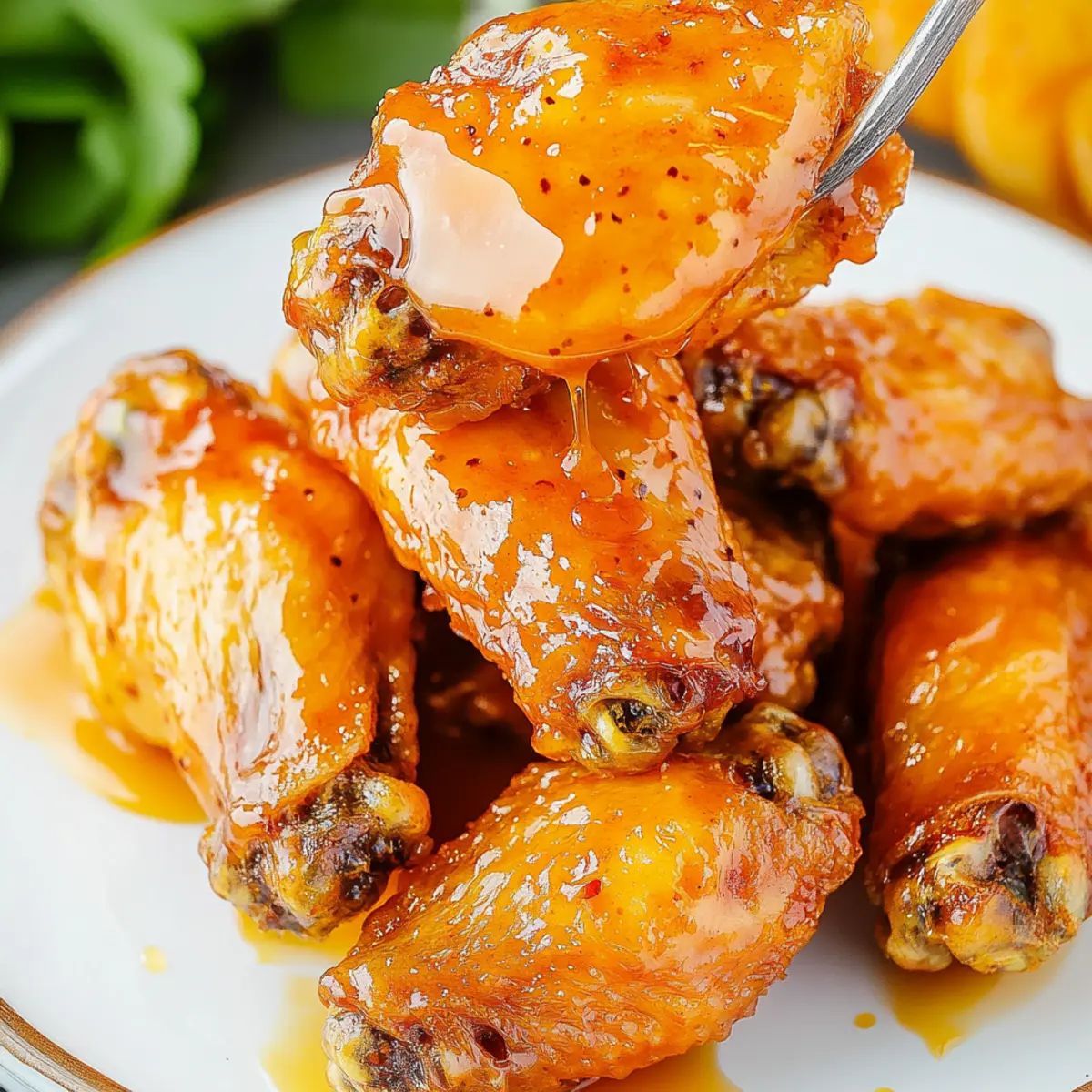 Crispy Oven Baked Glazed Hot Honey Buffalo Wings Bliss