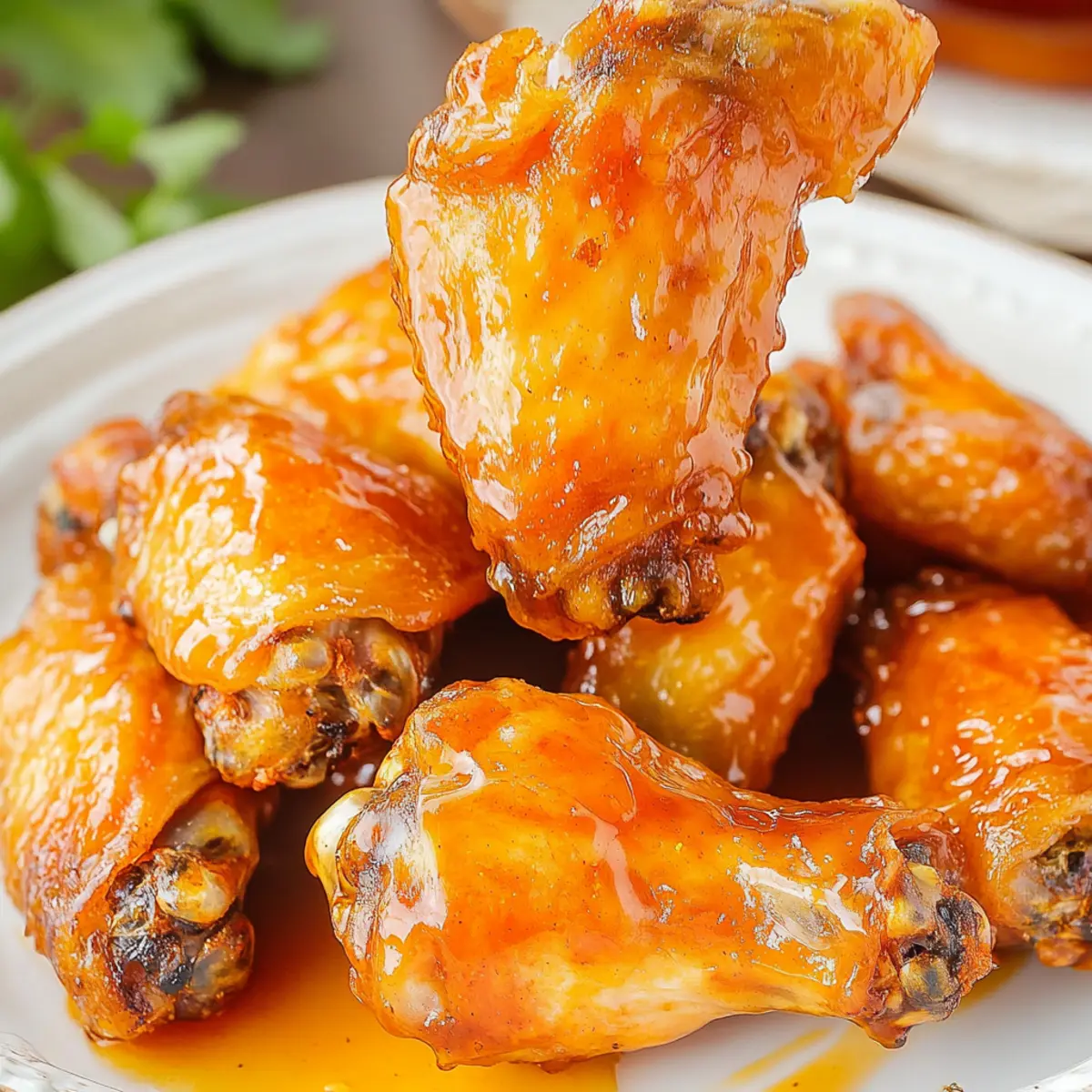 Crispy Oven Baked Glazed Hot Honey Buffalo Wings