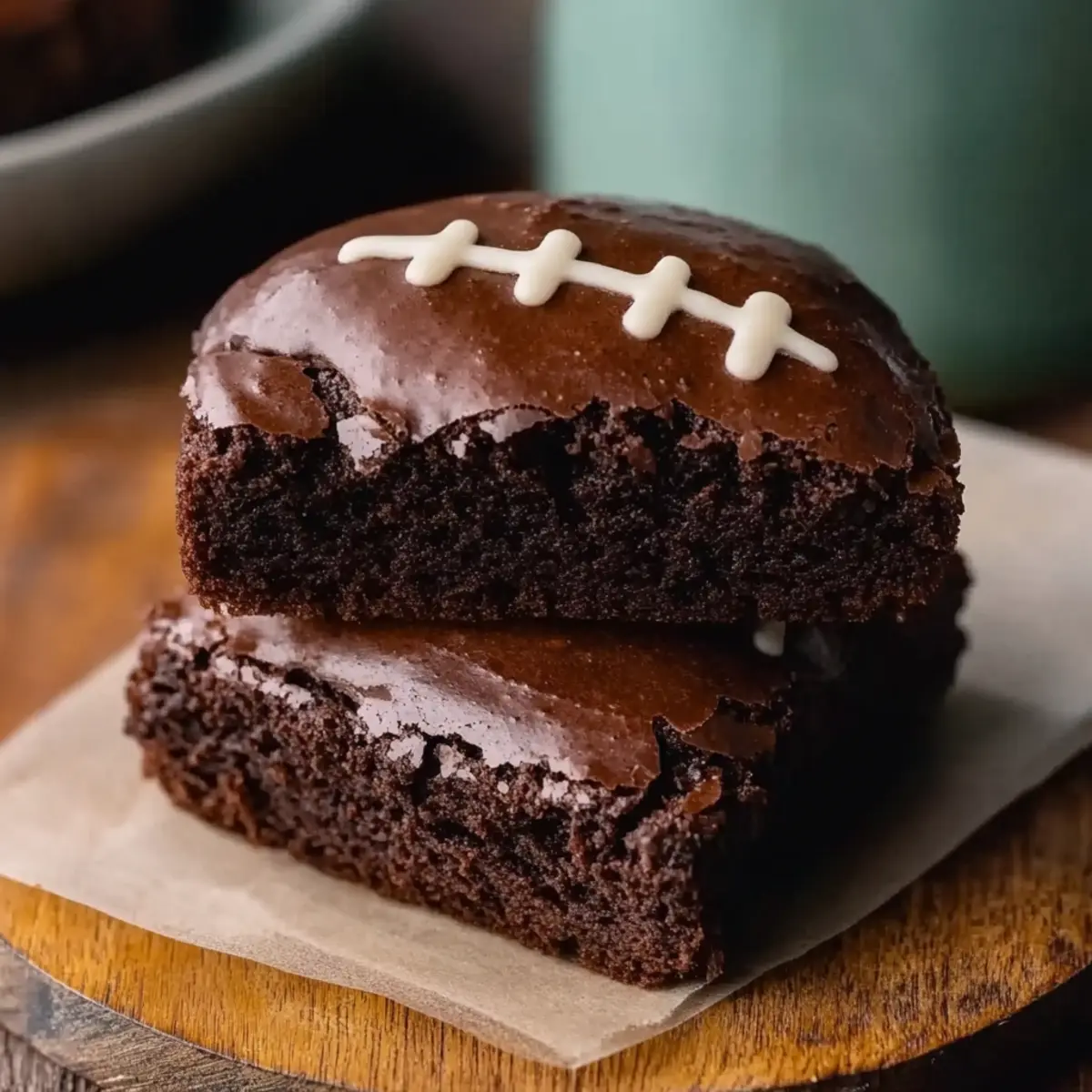 Fudgy Football Brownies