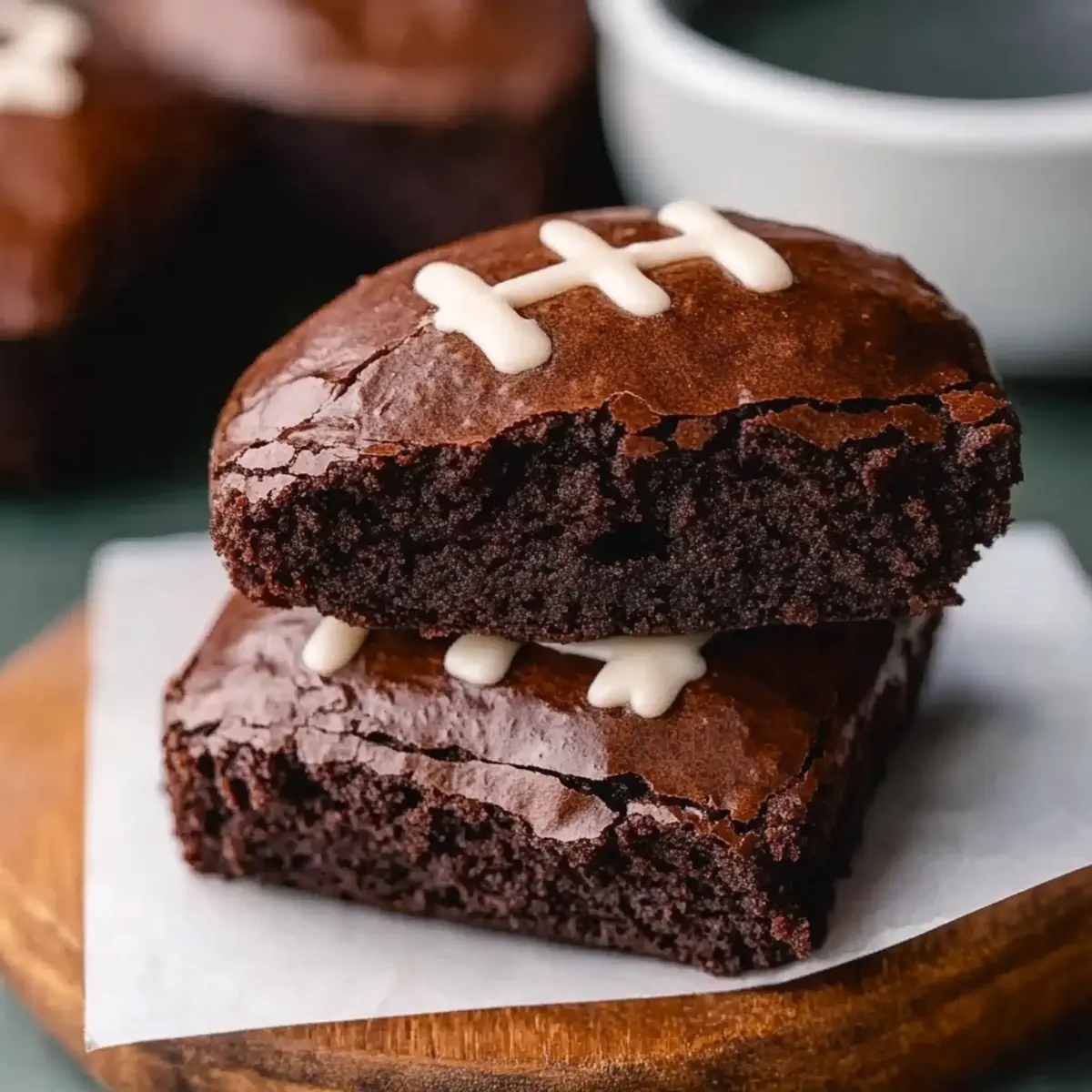 Fudgy Football Brownies