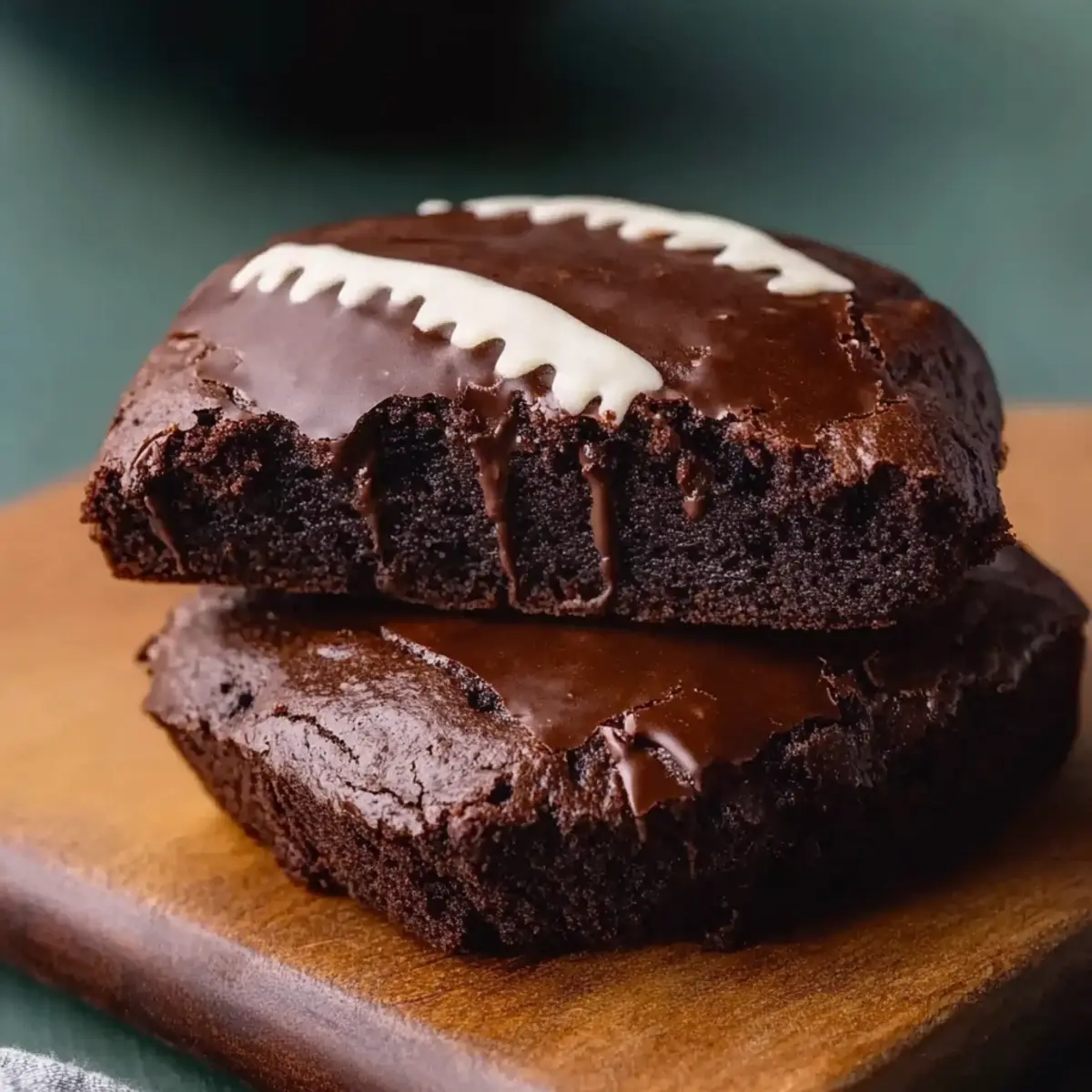 Fudgy Football Brownies