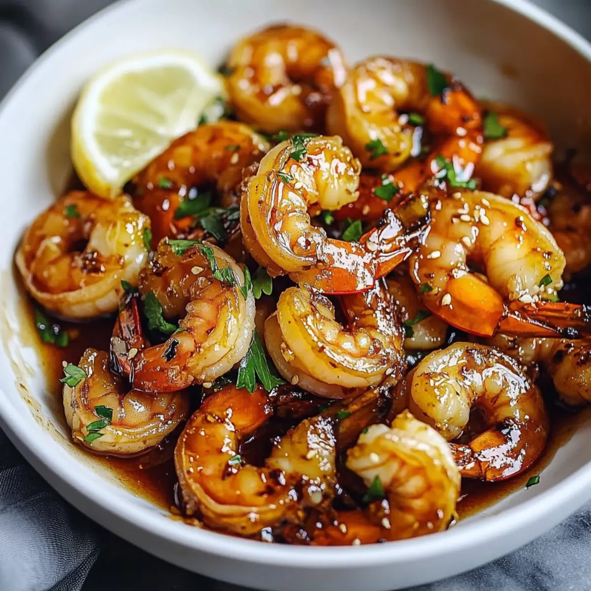 Glazed Honey Garlic Shrimp