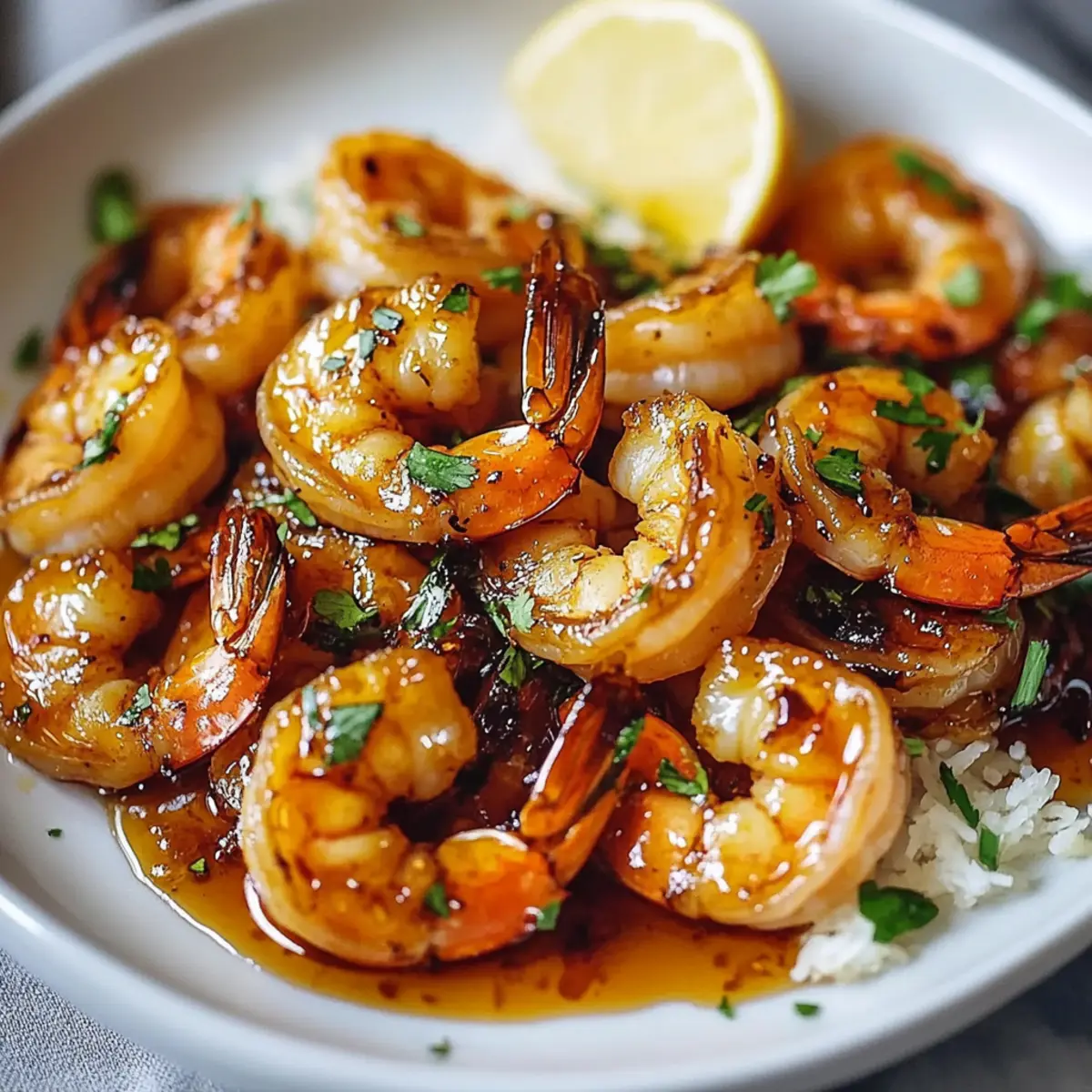 Glazed Honey Garlic Shrimp