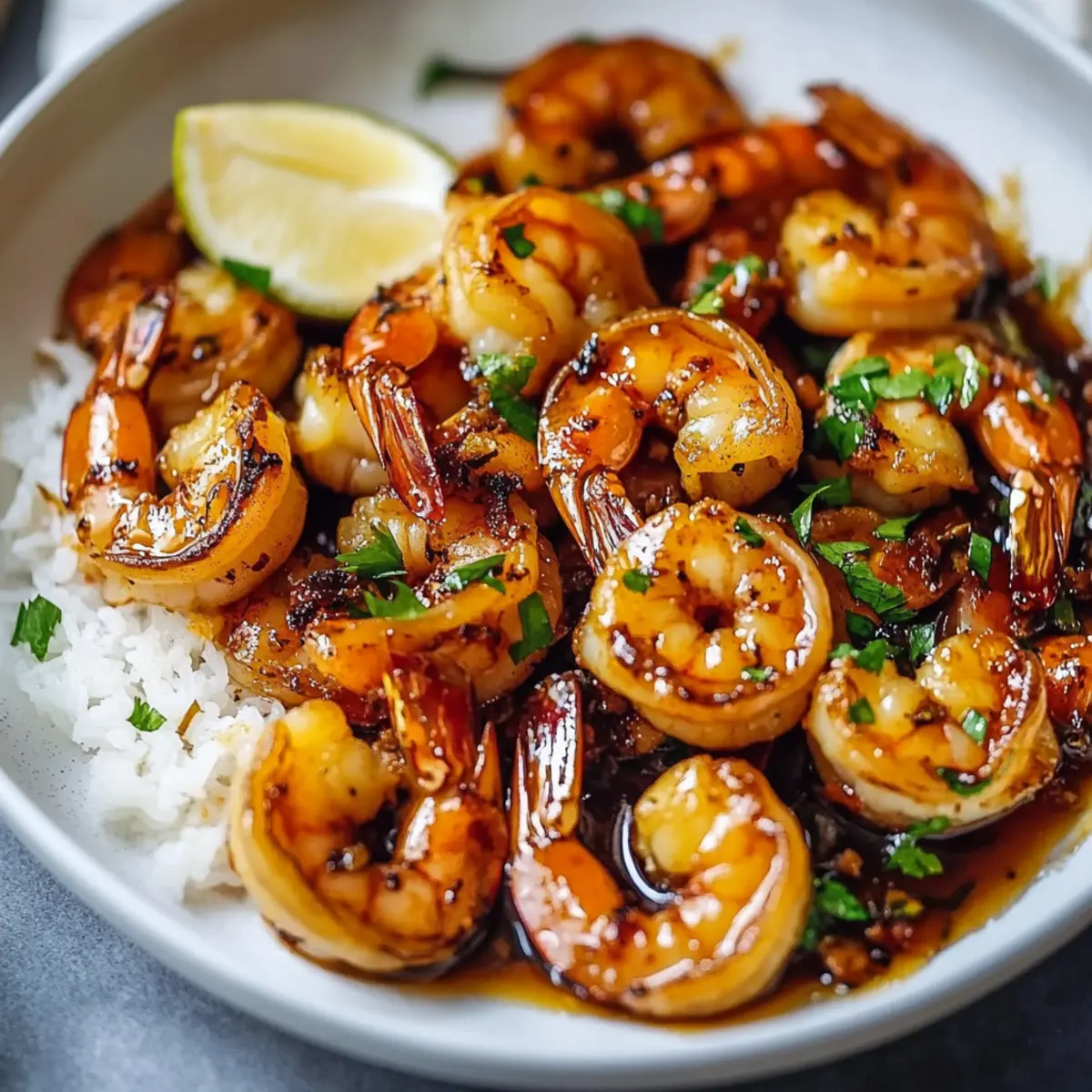 Glazed Honey Garlic Shrimp
