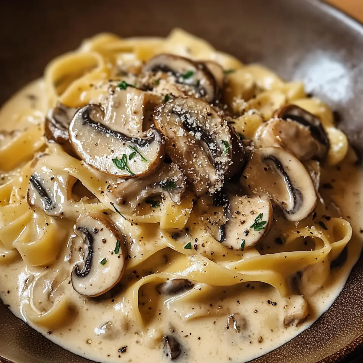 Gorgonzola Truffle Cream Sauce with Mushrooms