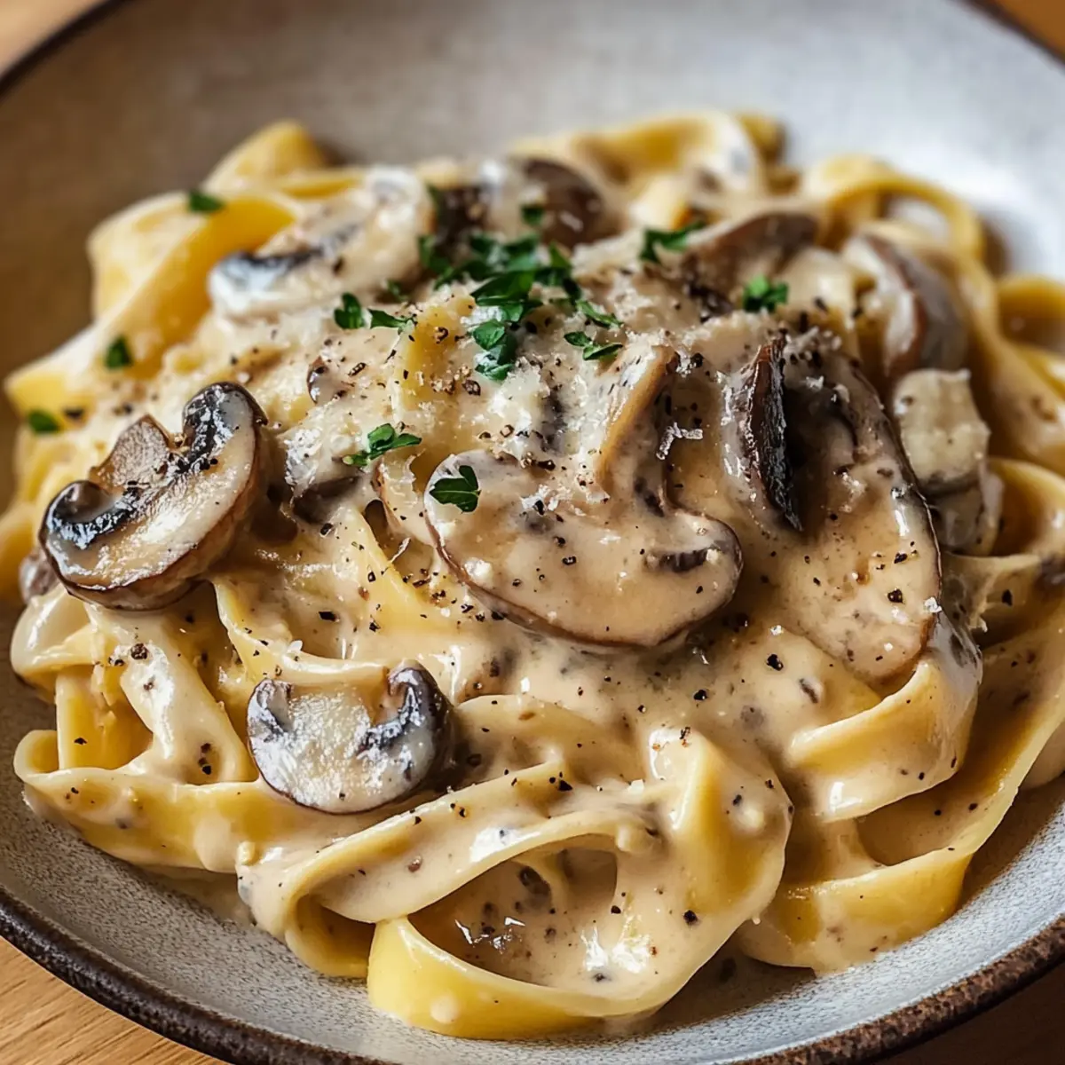 Gorgonzola Truffle Cream Sauce with Mushrooms