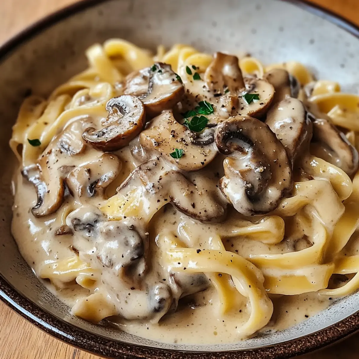 Gorgonzola Truffle Cream Sauce with Mushrooms