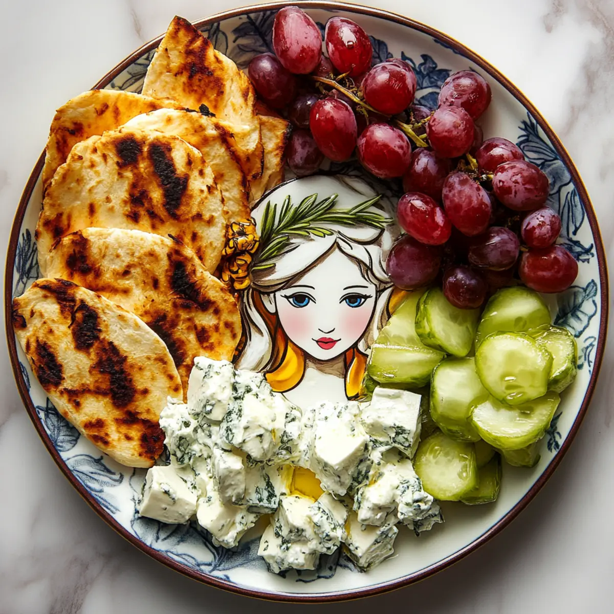 Greek Girl Dinner Plate