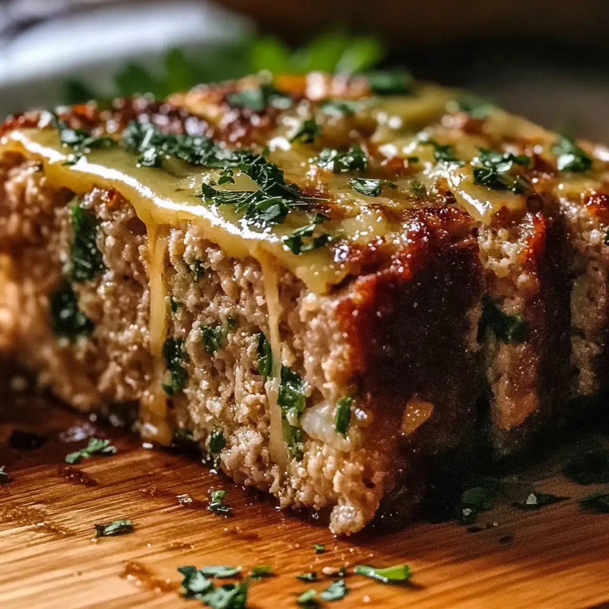 Juicy Garlic Parmesan Chicken Meatloaf