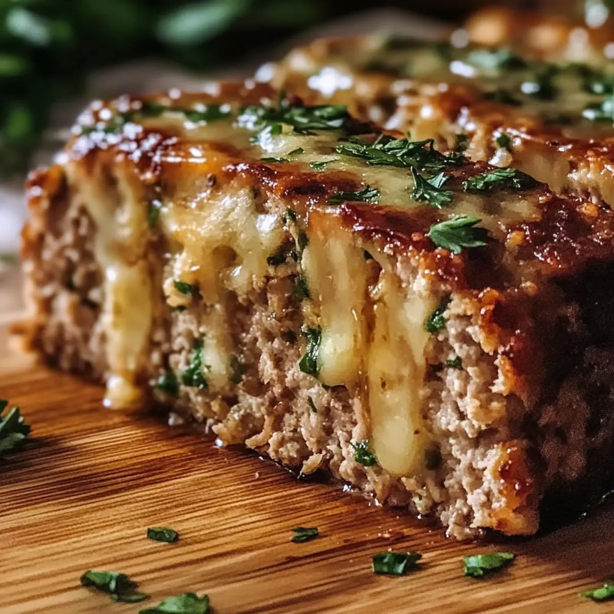 Juicy Garlic Parmesan Chicken Meatloaf