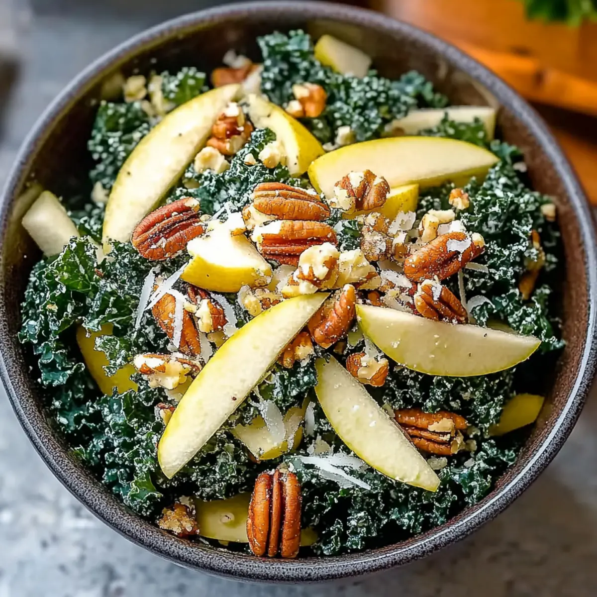 Kale Salad With Apple And Pecans