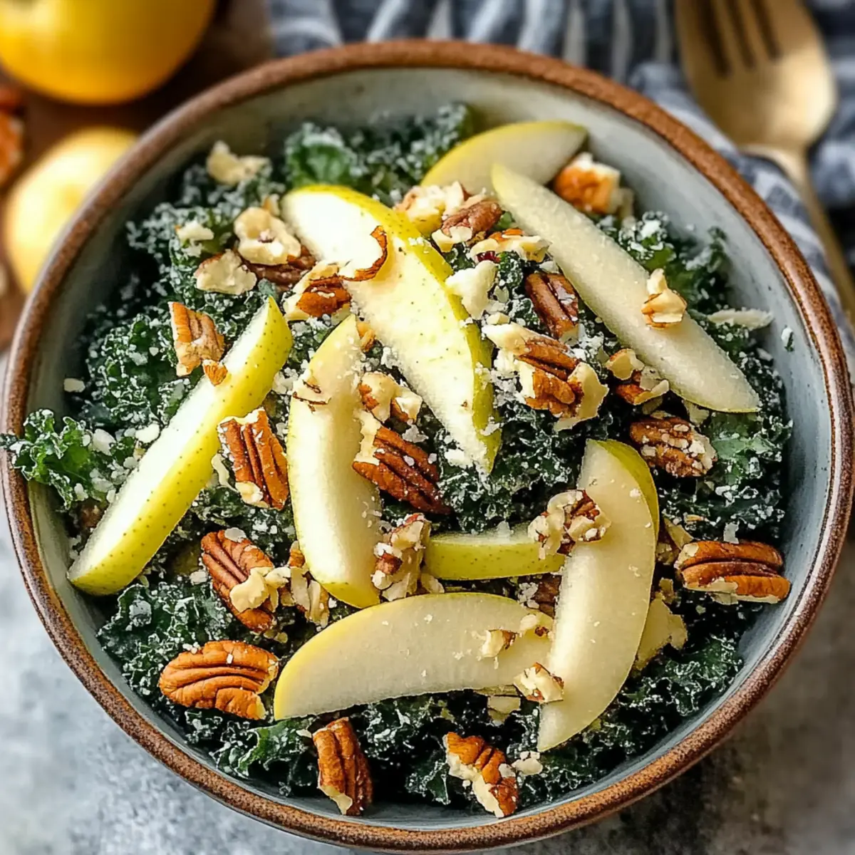 Kale Salad With Apple And Pecans