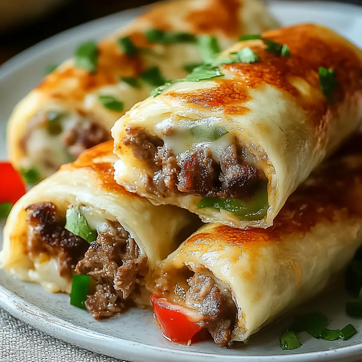 Keto Philly Cheesesteak Roll-Ups