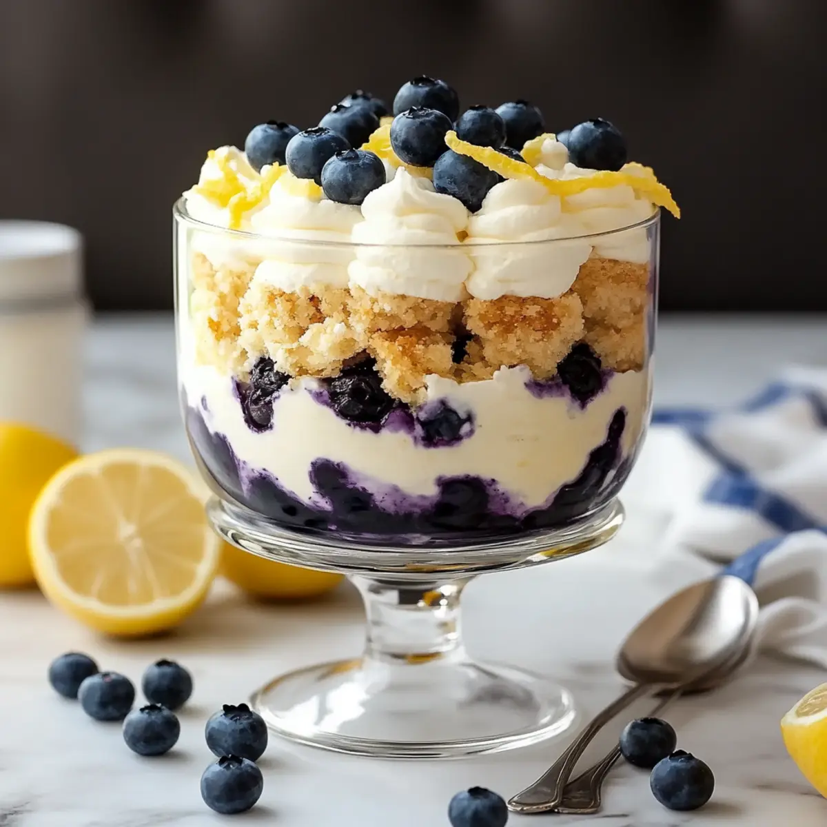 Lemon Blueberry Cheesecake Trifle