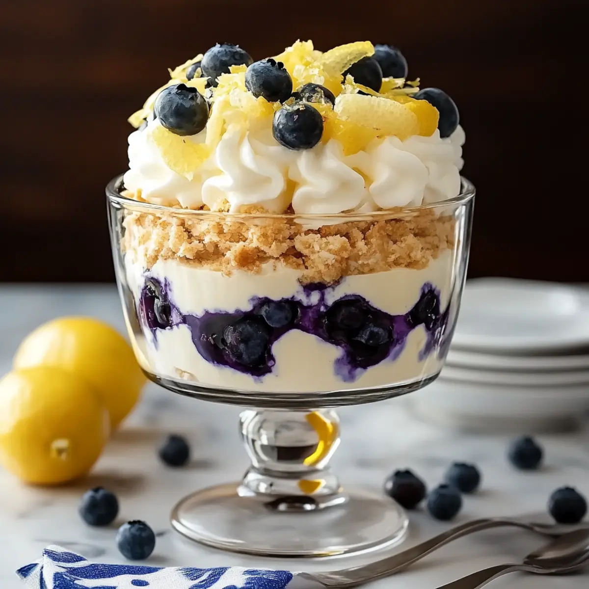 Lemon Blueberry Cheesecake Trifle