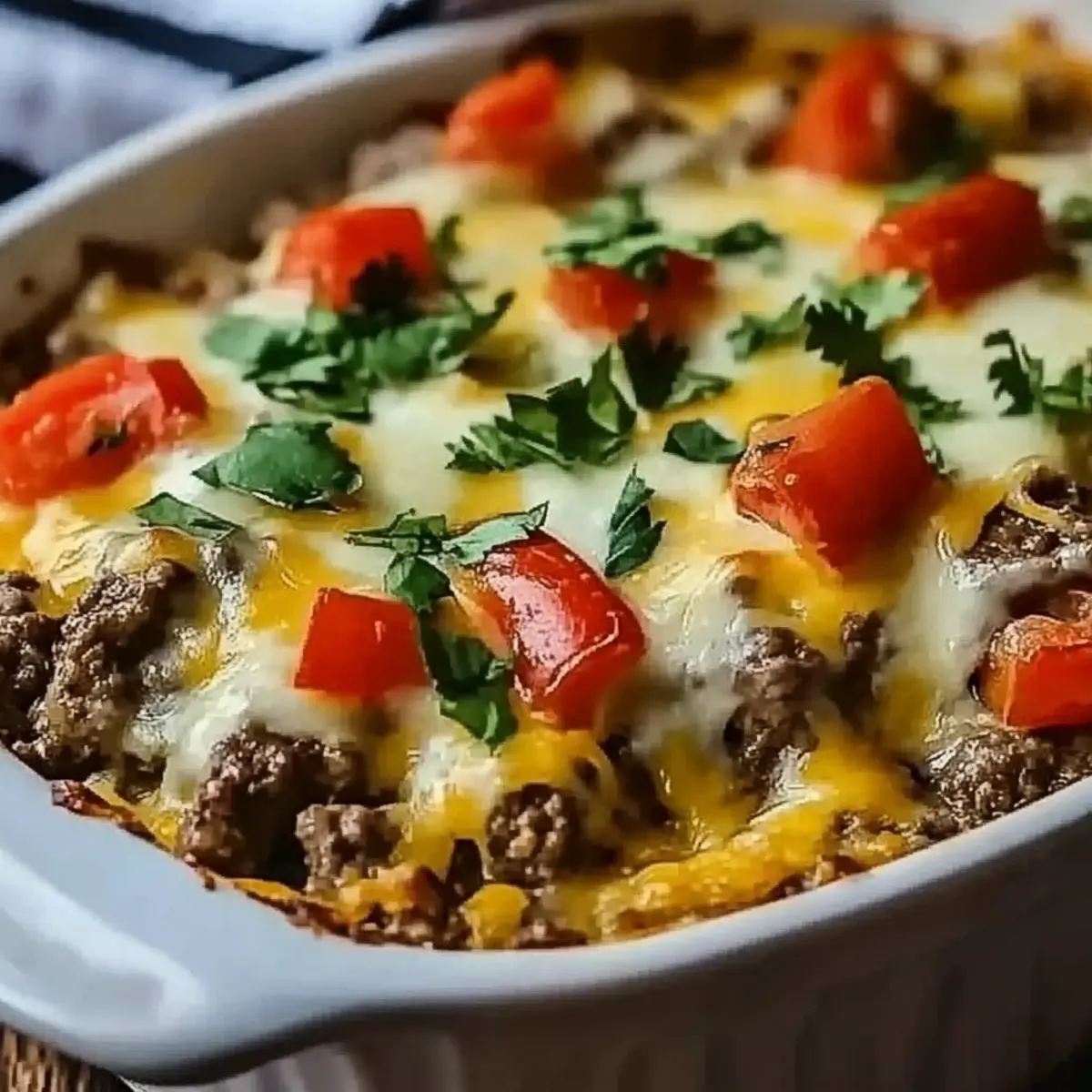 Low Carb Philly Cheesesteak Casserole