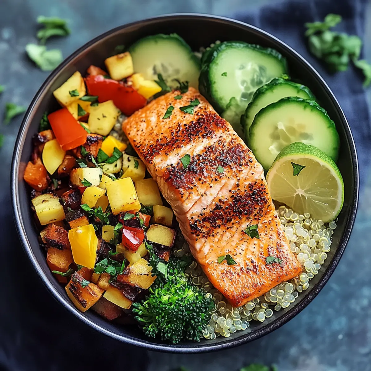Salmon and Quinoa Bowl