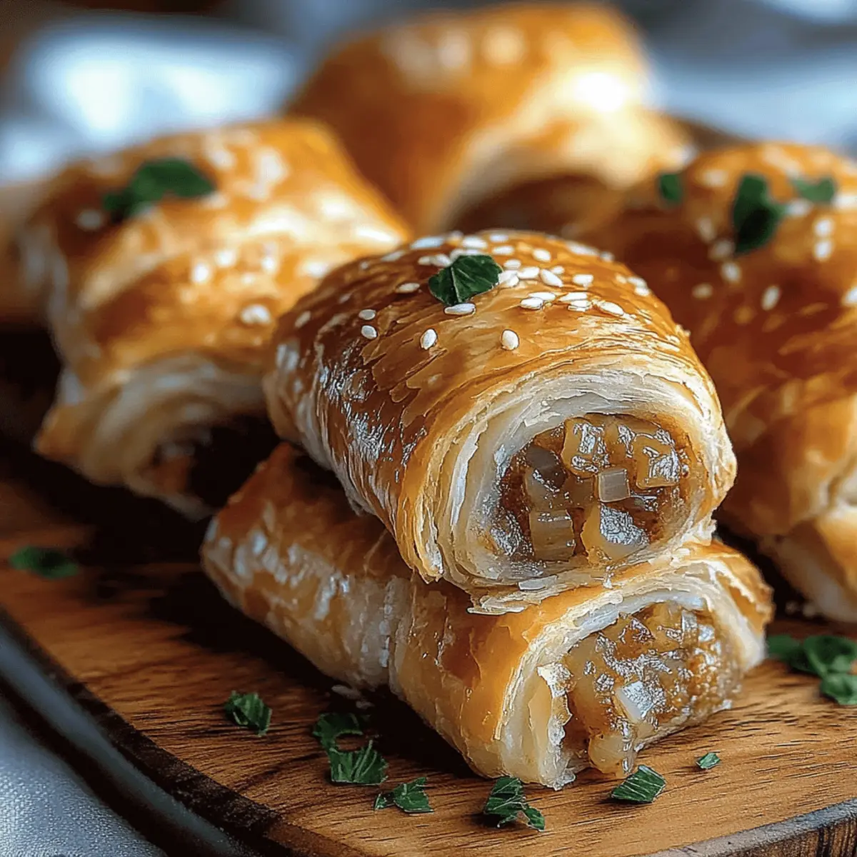 Savory French Onion Sausage Rolls