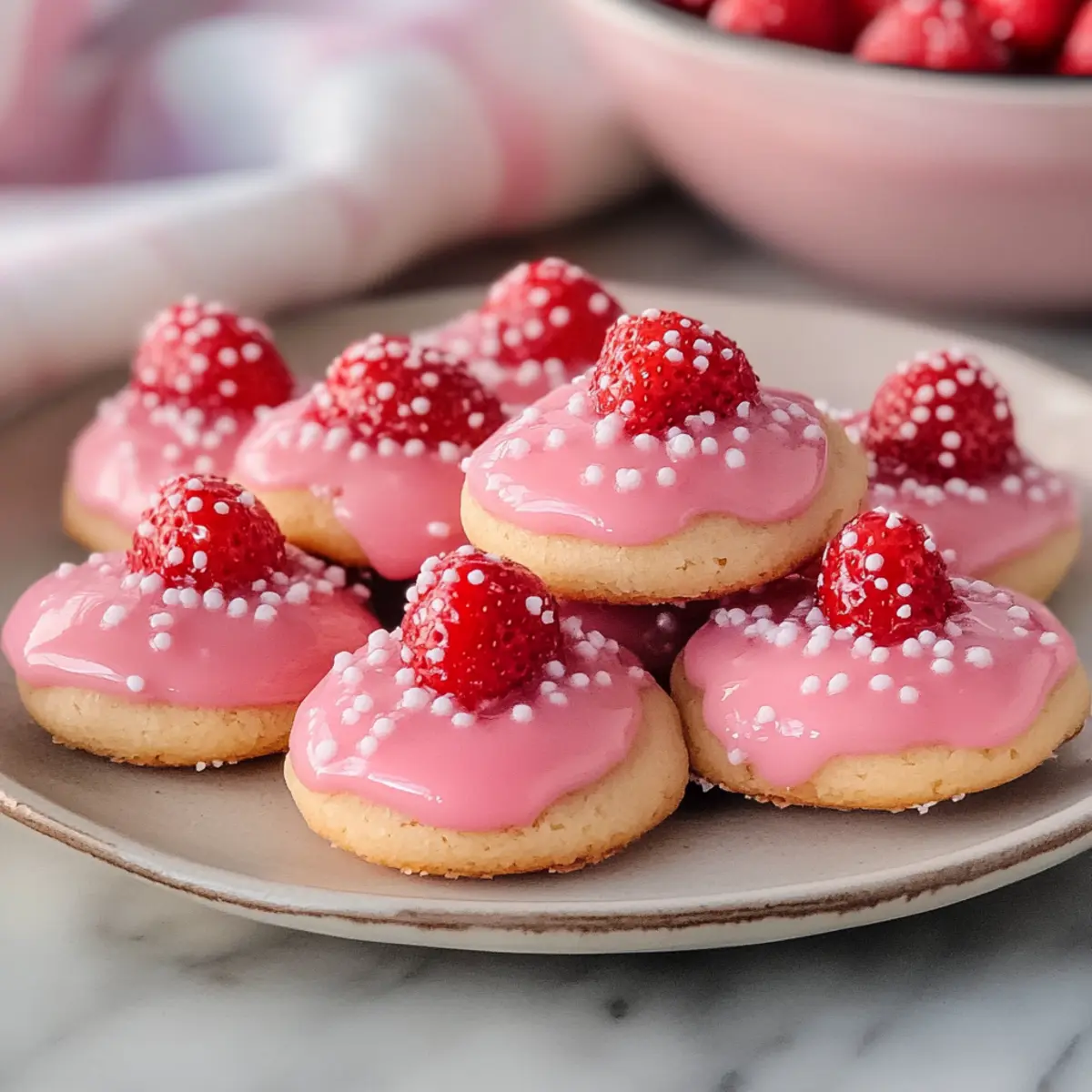 Strawberry Kiss Cookies