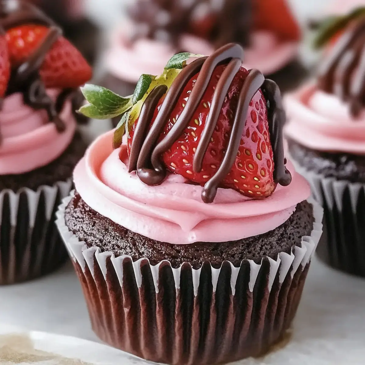 Chocolate Covered Strawberry Cupcakes