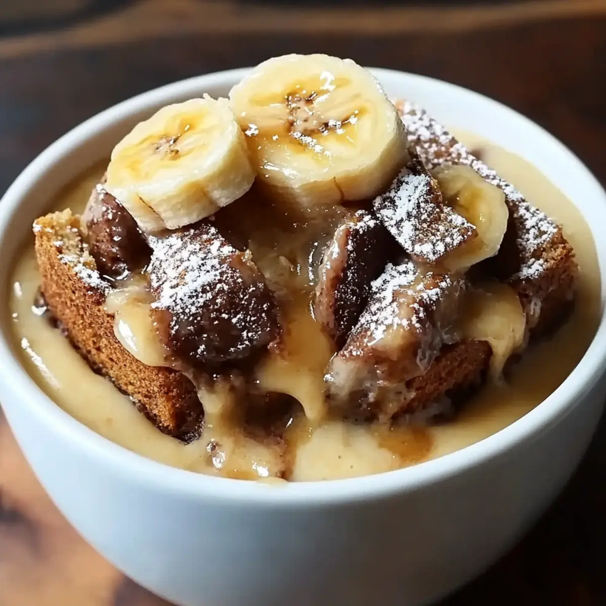 Crockpot Banana Bread Pudding
