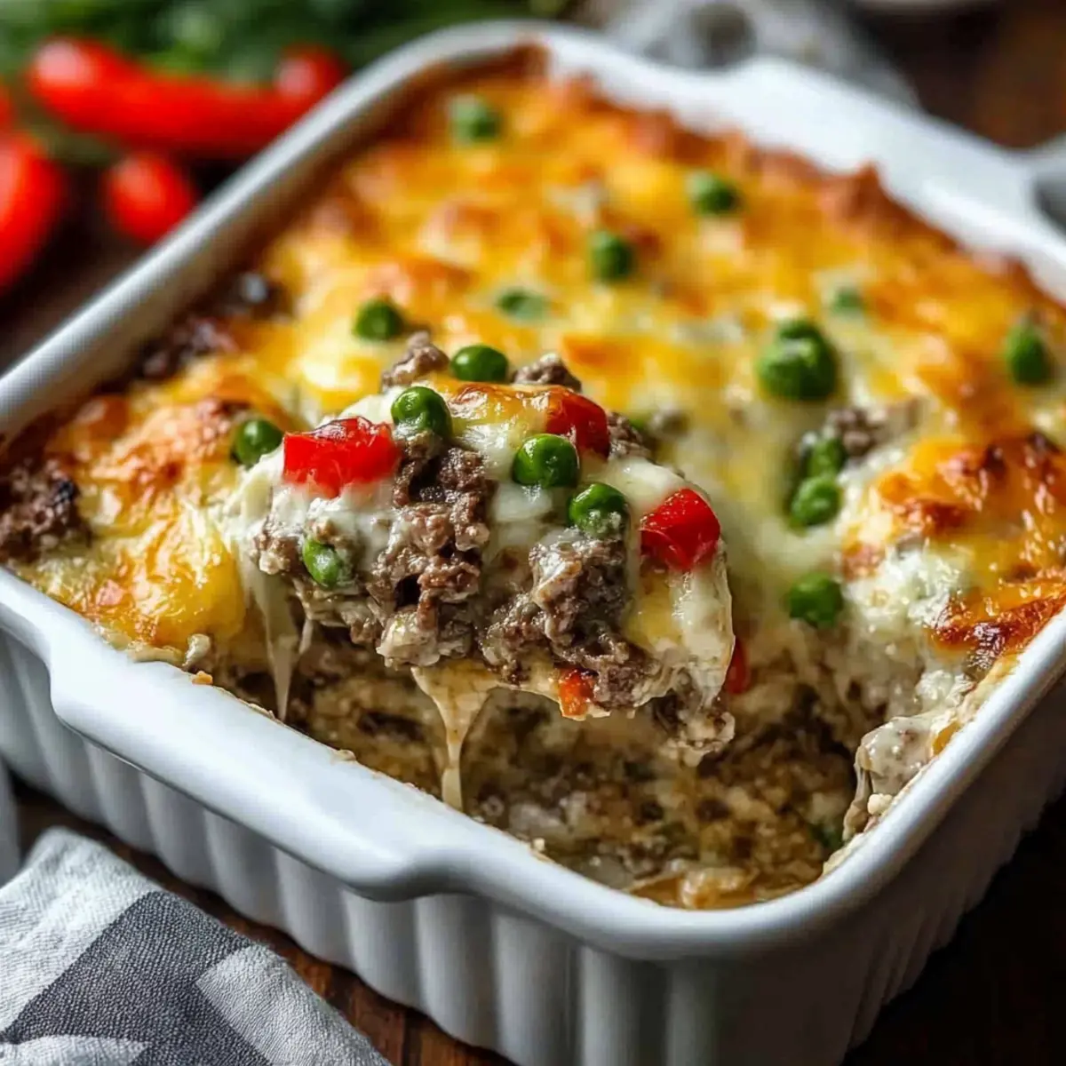 Devilish Low Carb Philly Cheesesteak Casserole