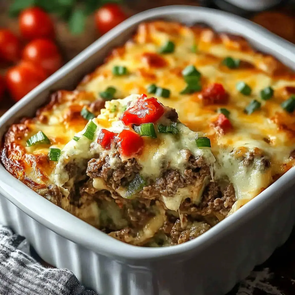 Irresistibly Devilish Low Carb Philly Cheesesteak Casserole