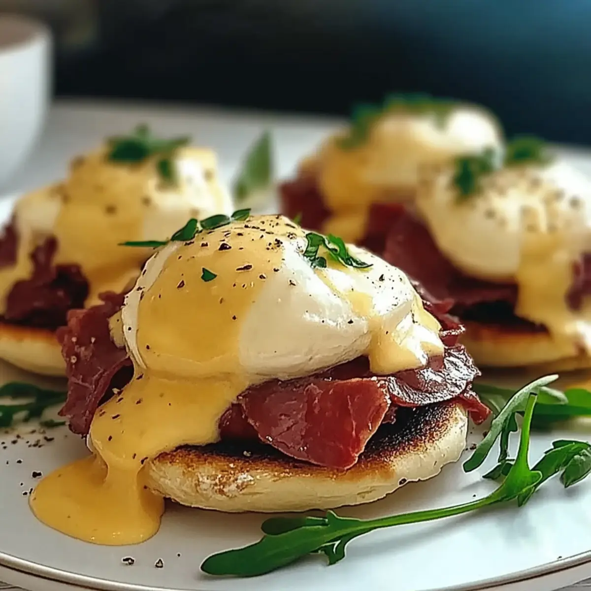 Eggs Benedict with Beef Bresaola