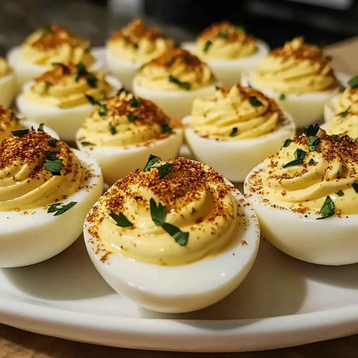 Garlic and Herb Deviled Eggs