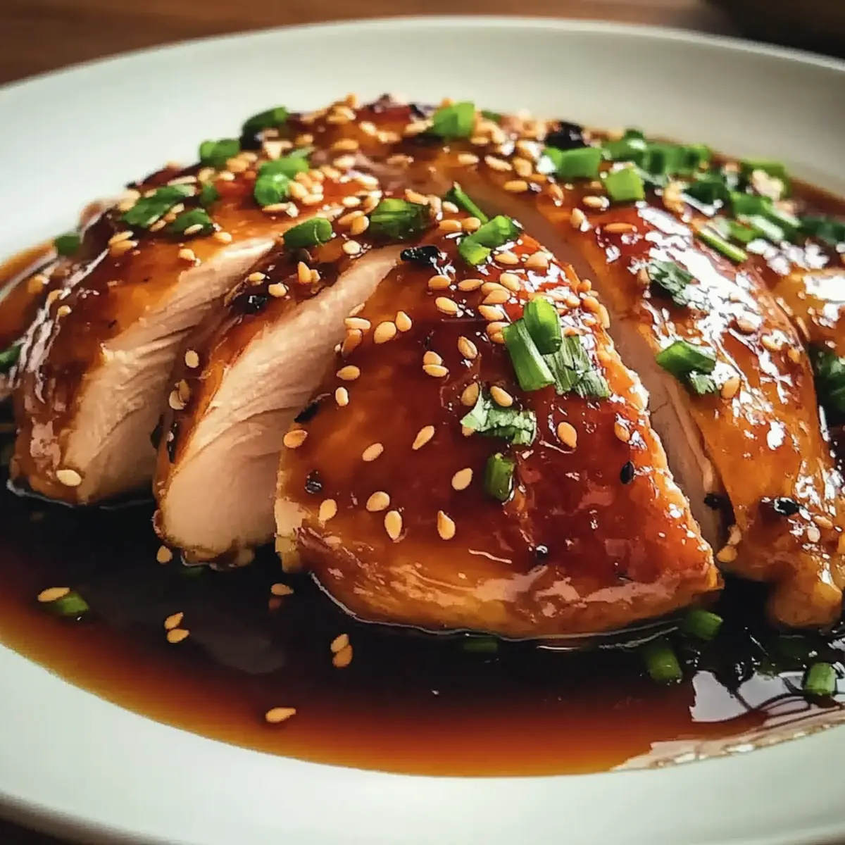 Juicy Teriyaki Steamed Whole Chicken