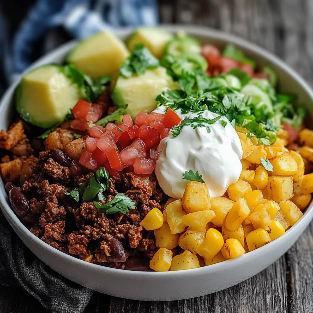 Loaded Potato Taco Bowl