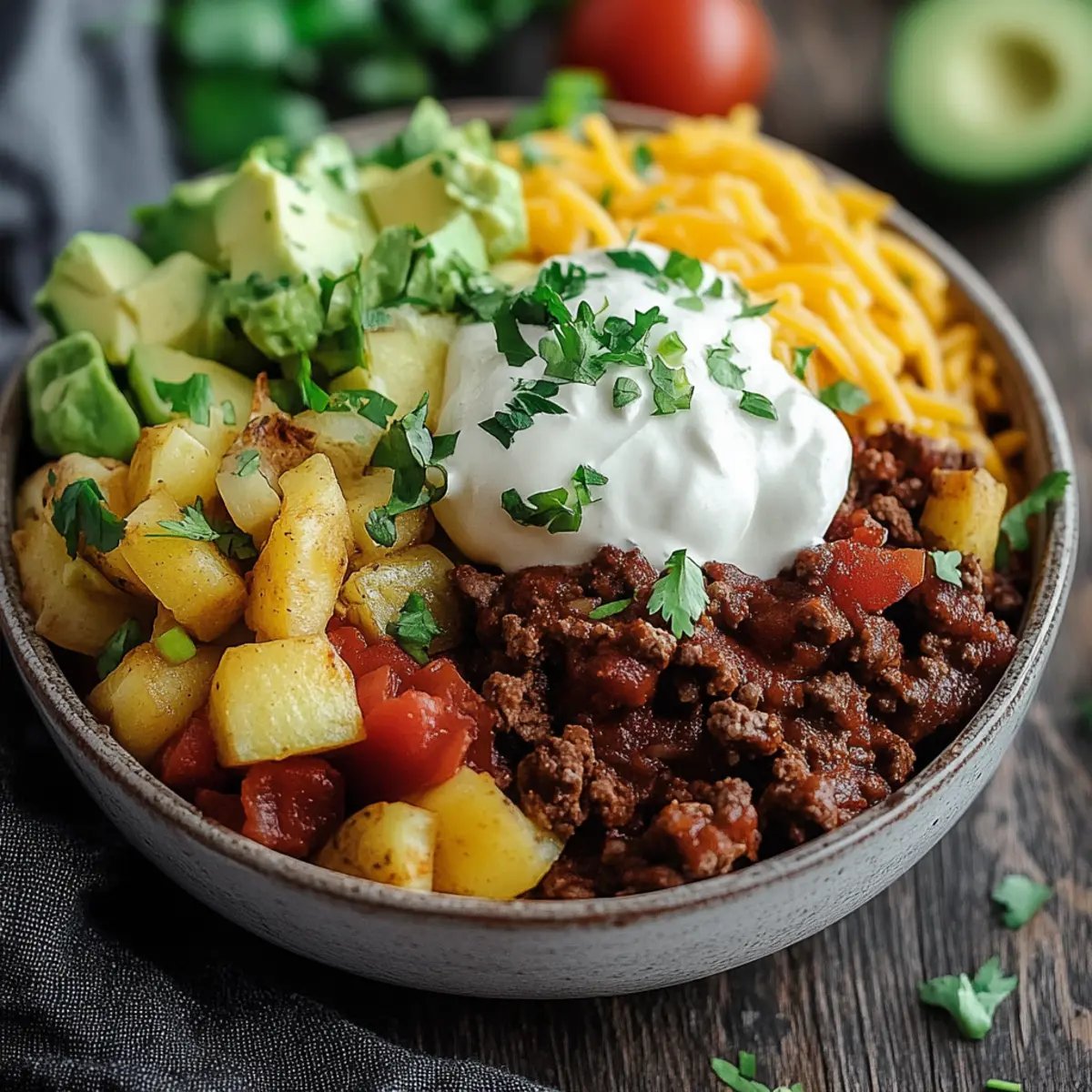 Loaded Potato Taco Bowl