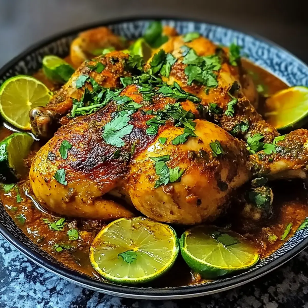 Masala Braised Whole Chicken