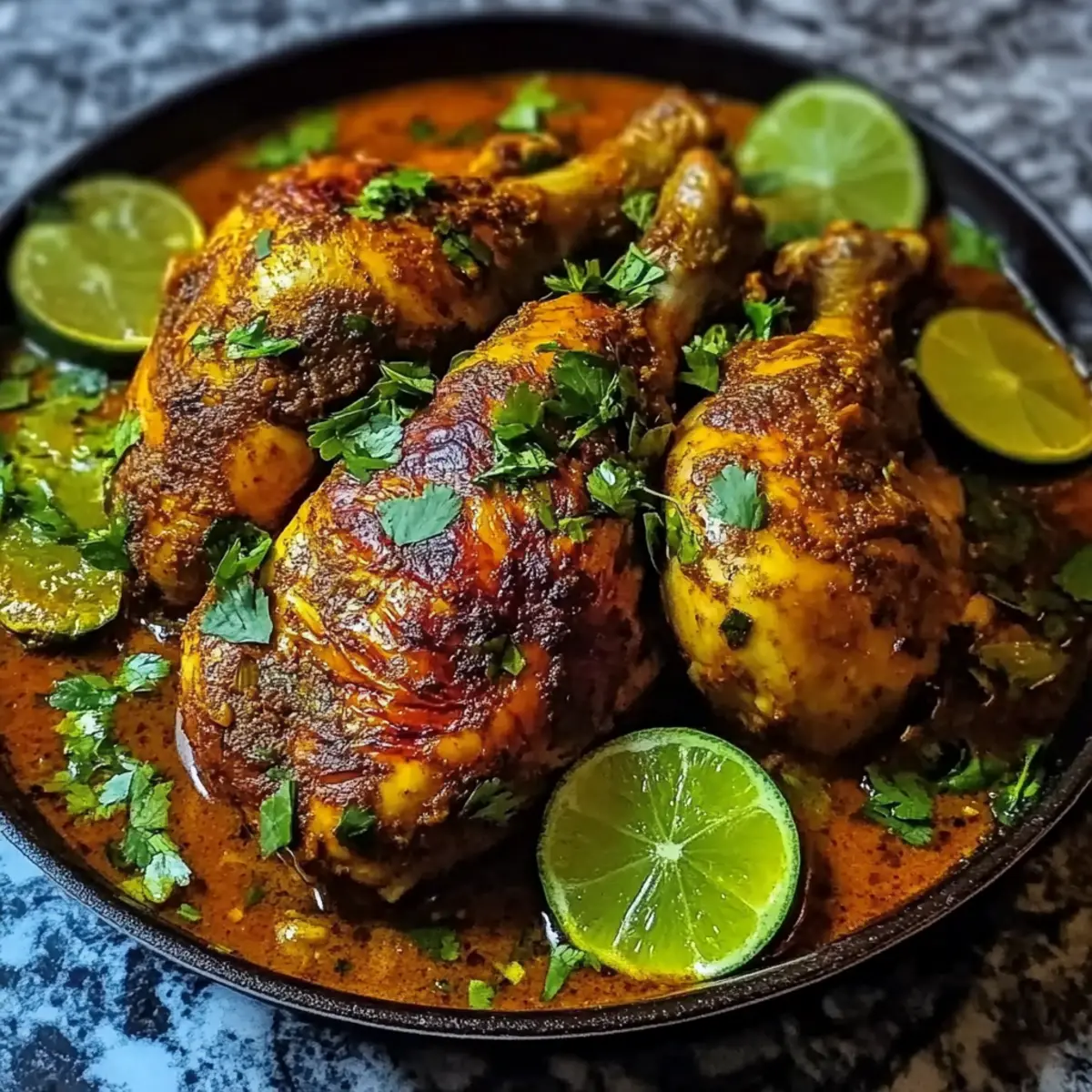 Masala Braised Whole Chicken