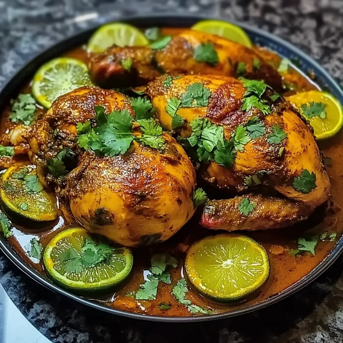 Masala Braised Whole Chicken