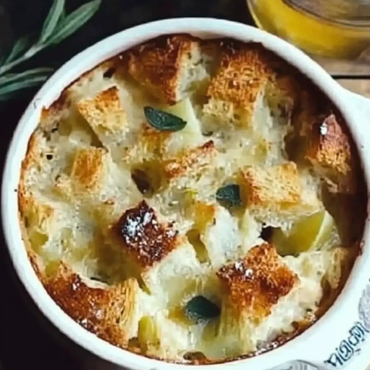 Savory Rustic Artichoke Leek Bread Pudding for Cozy Nights