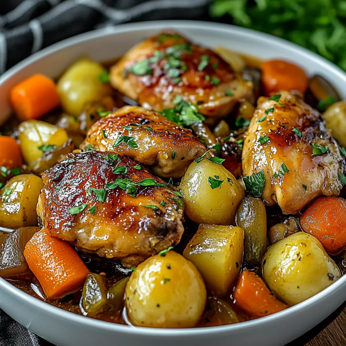 Slow Cooker Honey Garlic Chicken and Vegetables