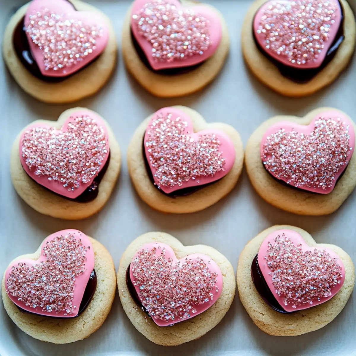 Sparkle Sweetheart Cookies