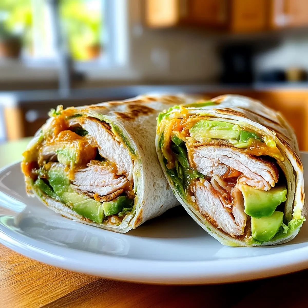 Spicy Chipotle Avocado Turkey Wrap