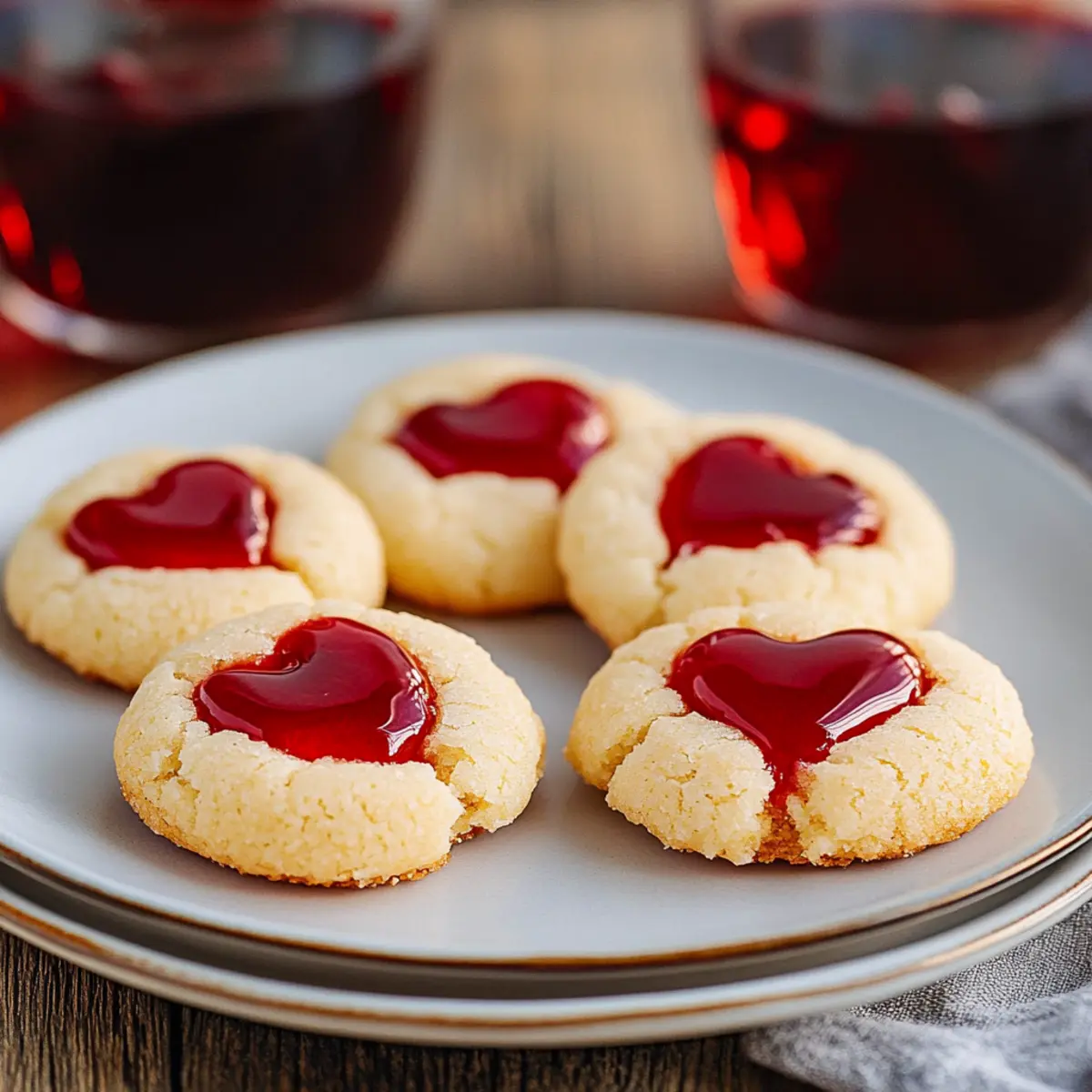 Valentine Thumbprint Cookies