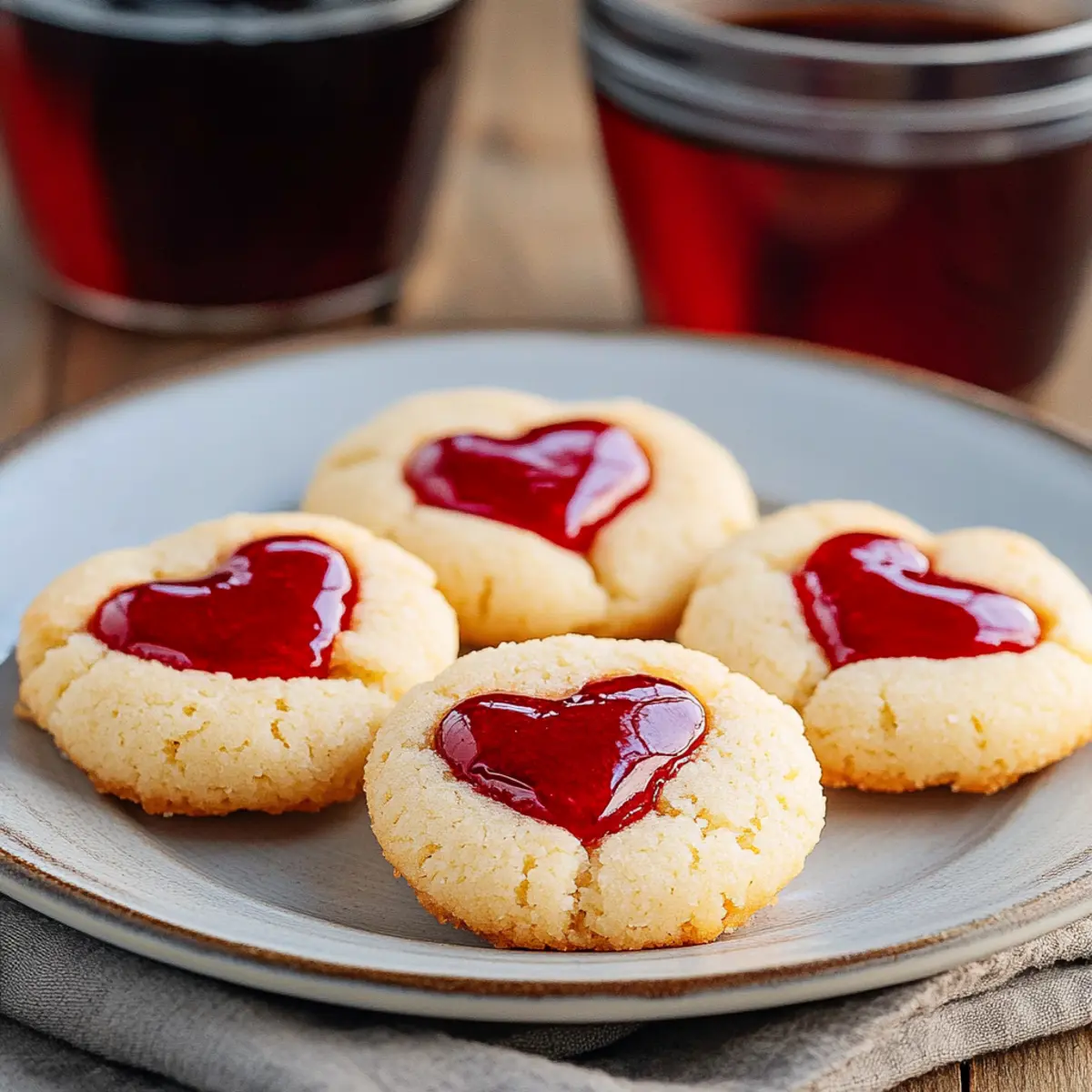 Valentine Thumbprint Cookies