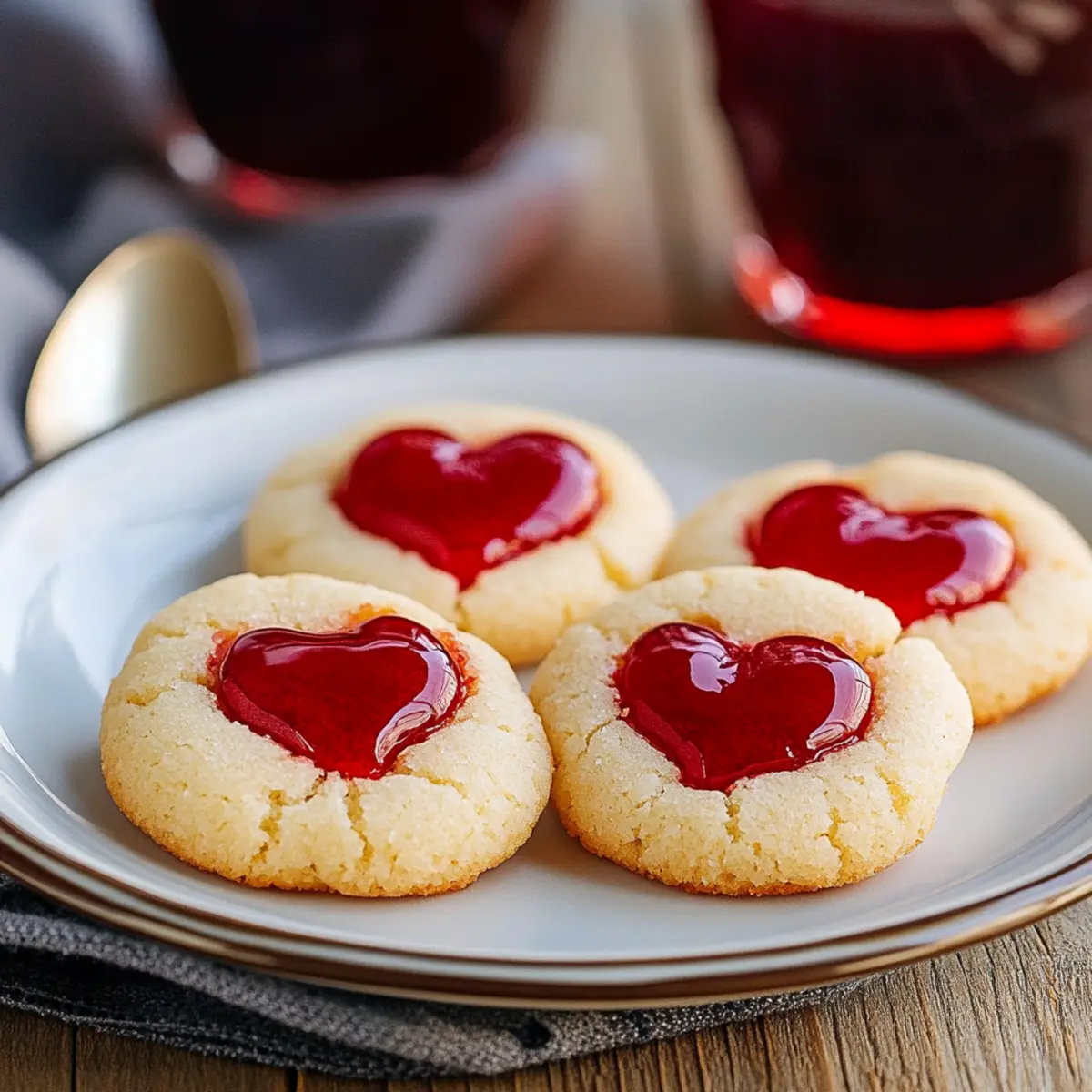 Valentine Thumbprint Cookies